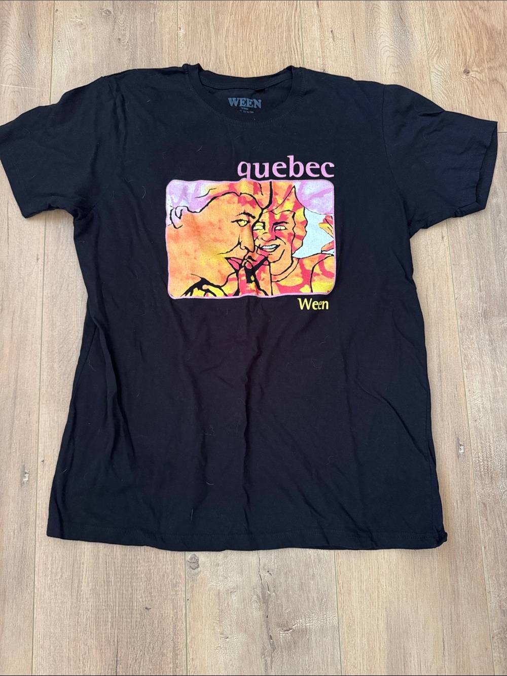 Quebec Graphic Tee - Black with Multicolor Print